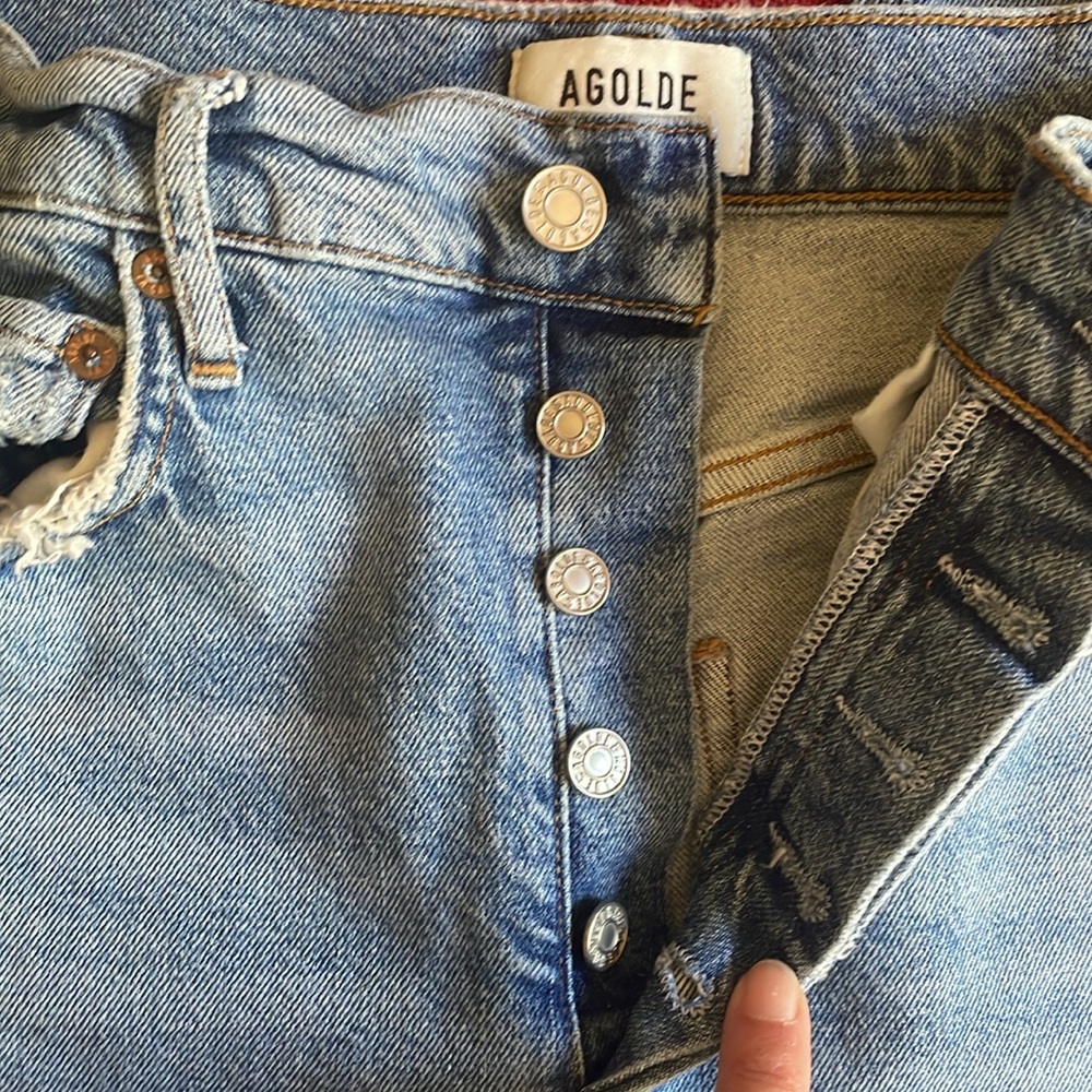 Agolde Riley High Rise Straight - Leg Jeans - Picture 14 of 16